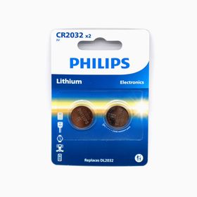 BATERIA PHILIPS CR2032P2/01B LITOWA BLISTER 2SZT CR2032P2/01B LITHIUM