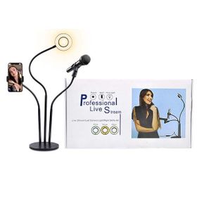 Ecobox Lampa LED Pierścieniowa Ring + uchwyt uniwersalny 12W