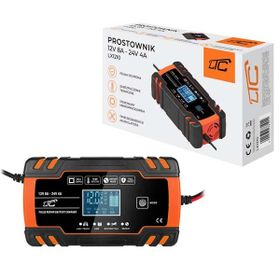 ŁADOWARKA AUTOMATYCZNA,PROSTOWNIK MIKROPROCESOROWY LTC 12V 8A - 24V 4A CZERWONY LX1210