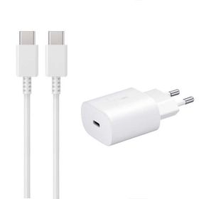 SAMSUNG ŁADOWARKA SIECIOWA TYP-C 25W 3A BIAŁA EP-TA800 + KABEL TYP-C - TYP-C