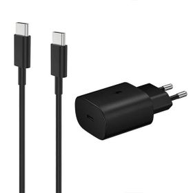SAMSUNG ŁADOWARKA SIECIOWA TYP-C 25W 3A CZARNY EP-TA800 + KABEL TYP-C - TYP-C