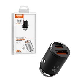 Somostel ładowarka samochodowa USB / Typ-C 30W 5A QC PD czarny SMS-A40