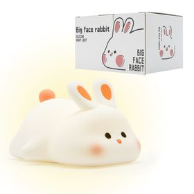 Ecobox Lampa LED Królik dla dzieci 1W Biały Silikon