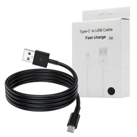 Ecobox Kabel USB - Typ-C 2.4A 2m Czarny