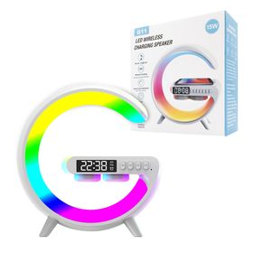 Ecobox Lampa biurkowa LED duża + ładowarka bezprzewodowa 1.2A 1W biały