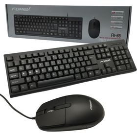 FOREV KLAWIATURA PRZEWODOWA + MYSZ ZESTAW CZARNA FV-68