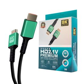 Ecobox Kabel Hdmi 8K 3m Ciemnozielony
