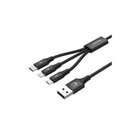 UNITEK PRZEWÓD ŁADUJĄCY USB 3 W 1 CZARNY C14049BK CZARNY