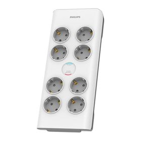PRZEDŁUŻACZ SIECIOWY PHILIPS LISTWA ZASILAJĄCA BIAŁA 8 GNIAZDA SCHUKO 2M SPN7080WA/58