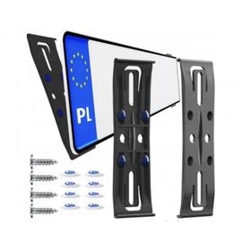 TRUSTY RAMKA POD TABLICĘ REJESTRACYJNĄ BEZRAMKOWA CZARNA