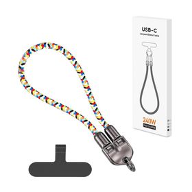 ECOBOX KABEL 240W TYP-C DO TYP-C SMYCZ NA NADGARSTEK TĘCZA