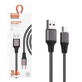 Somostel kabel podświetlany USB - Typ-C 3.1A 1.2m czarny SMS-BW25
