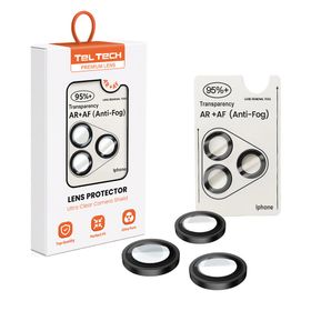 Teltech szkło hartowane na aparat do iPhone 15 Pro / 15 Pro Max AR + AF czarny