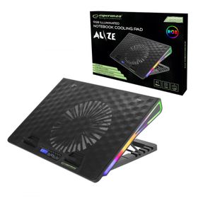 Esperanza podstawka chłodząca Alize LED RGB 2x USB czarny EGC101