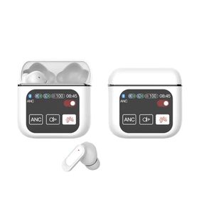 Teltech Słuchawki bluetooth douszne Touch LCD TWS Biały