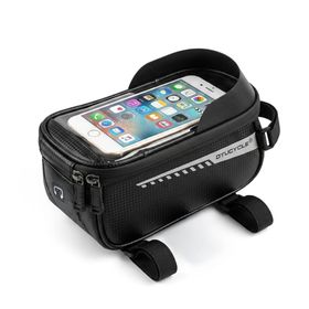 Trusty sakwa rowerowa wodoodporny + uchwyt na telefon czarny