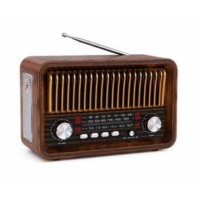 Ecobox radio przenośne retro 1.5 W BT brązowy 1200 mAh HR-29BT