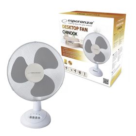 Esperanza wentylator biurkowy Chinook 40W 12" biały EHF003WE