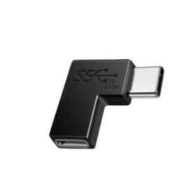 Teltech adapter kątowy USB-C czarny