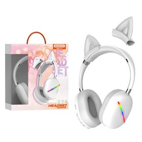 Teltech Słuchawki bluetooth nauszne CJ17 BT 5.0 Biały Stero