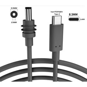 Teltech Kabel zasilający 5.5x2.1mm - USB-C 5A 100W 2m