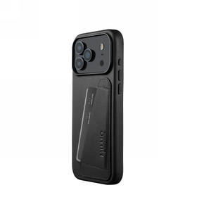 Mujjo Wallet Leather Case - etui skórzane do iPhone 18 Pro Max / 17 Pro Max kompatybilne z MagSafe (black)