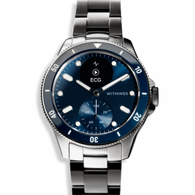 Withings Scanwatch Nova - zegarek z funkcją EKG, pomiarem pulsu, SPO2 i temperatury oraz mierzeniem aktywności fizycznej i snu (42mm, blue)