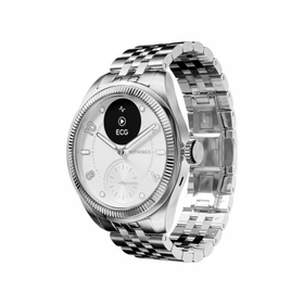 Withings Scanwatch Nova Brilliant - zegarek z funkcją EKG, pomiarem pulsu, SPO2 i temperatury oraz mierzeniem aktywności fizycznej i snu (39mm, titanium gray)