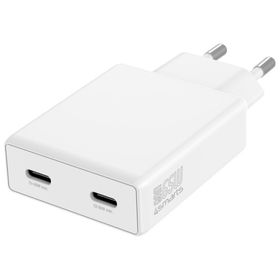 Ładowarka sieciowa 4smarts PDPlug Slim Dual 65W GaN 2xUSB-C biały