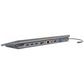 Podstawka pod laptopa HUB 4smarts 11w1 HDMI/VGA/2xUSB-C/3xUSB-A/RJ45/SD/MMC/MicroSD/TF/AUX
