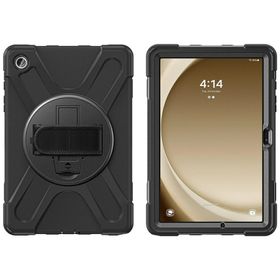 Pancerne etui z uchwytem 4smarts Rugged Case Grip do Samsung Galaxy Tab S10 Lite / S10 FE / S9 FE / S9 / S8 / S7 czarny