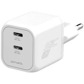 Ładowarka sieciowa 4smarts PDPlug SiC Dual 45W 2xUSB-C biały