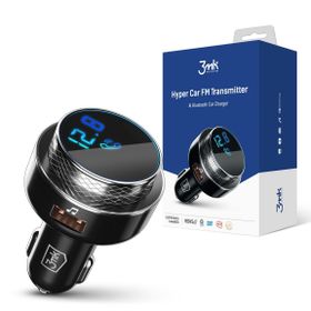 3MK HyperCar Charger Transmiter FM+ładowarka samochodowa - 2xUSB-A + 1 czytnik kart TF + Bluetooth