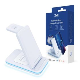 3MK Hyper Wireless Charger ładowarkaindukcyjna 3w1 15W smartfon/smartwatch/słuchawki