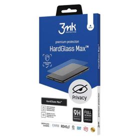 Szkło prywatyzujące 3MK HardGlass Max    Privacy do Apple iPhone 12 / 12 Pro czarny