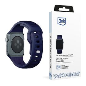 3MK Silicone Watch Strap granatowy/oceanblue dla Apple Watch 42/44/45/49mm