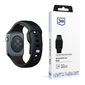 3MK Silicone Watch Strap czarny/blackdla Apple Watch 42/44/45/49mm