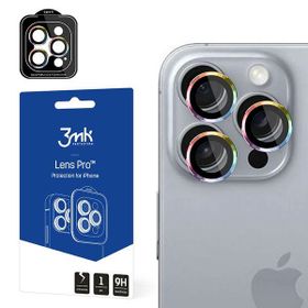 Ochrona na obiektyw aparatu 3MK Lens     Protection Pro do Apple iPhone 16 Pro/ 16 Pro Max Rainbow