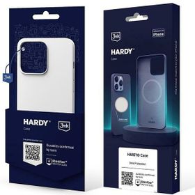 Etui 3MK Hardy Case MagSafe do Apple     iPhone 15 srebrno-biały