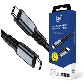 Kabel 3MK Hyper Cable N-SERIES USB-C Thunderbolt 4 1m 48V/5A 40Gb/s 240W 8K60Hhz czarny