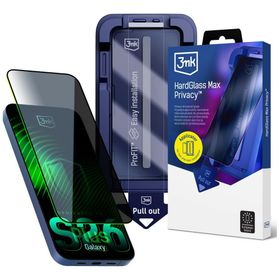 Szkło prywatyzujące 3MK HardGlass Max Privacy z aplikatorem do Samsung Galaxy S26+