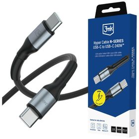 Kabel 3MK Hyper Cable N-SERIES USB-C do USB-C 1m 48V/5A 240W czarny