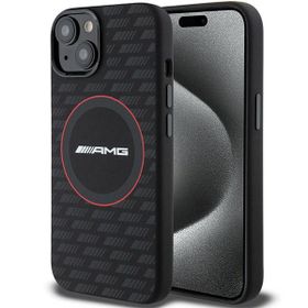 AMG AMHMP15S23SMRK iPhone 15 / 14 / 136.1" czarny/black hardcase Silicone Carbon Pattern MagSafe