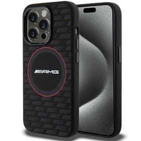 AMG AMHMP15X23SMRK iPhone 15 Pro Max 6.7" czarny/black hardcase Silicone Carbon Pattern MagSafe