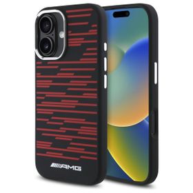 AMG AMHMP16S24SSRRK iPhone 16 6.1"       czarny/black hardcase Silicone Graphics MagSafe