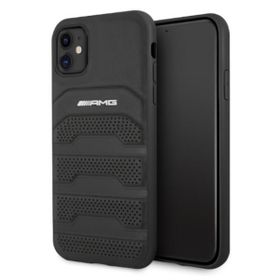 AMG AMHCN61GSEBK iPhone 11 / Xr 6,1"czarny/black hardcase Leather Debossed Lines
