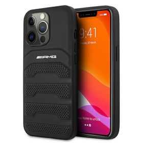 AMG AMHCP13XGSEBK iPhone 13 Pro Max6,7" czarny/black hardcase Leather Debossed Lines