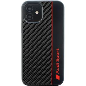 Audi Carbon Fiber Stripe iPhone 12/12 Pro 6.1" czarny/black hardcase AUS-TPUPCIP12P-R8/D1-BK