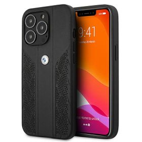 Etui BMW BMHCP13LRSPPK iPhone 13 Pro /13 6,1" czarny/black hardcase Leather Curve Perforate