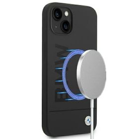 Etui BMW BMHMP14MSLBLBK iPhone 14 Plus/ 15 Plus 6,7" czarny/black hardcase Silicone Signature Logo Magsafe